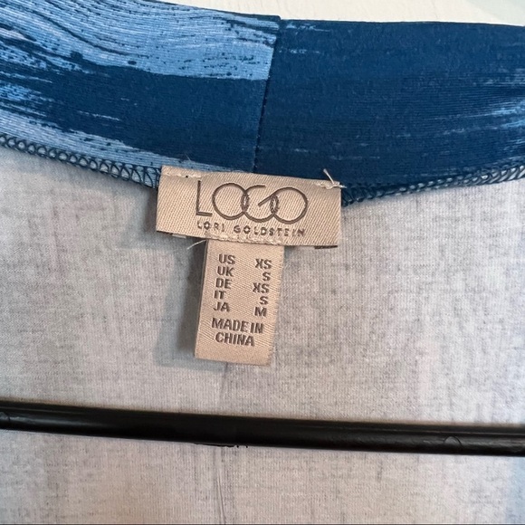 LOGO by Lori Goldstein Rayon 230 Petite Duster w/ Chiffon Hem size XS - Picture 6 of 8